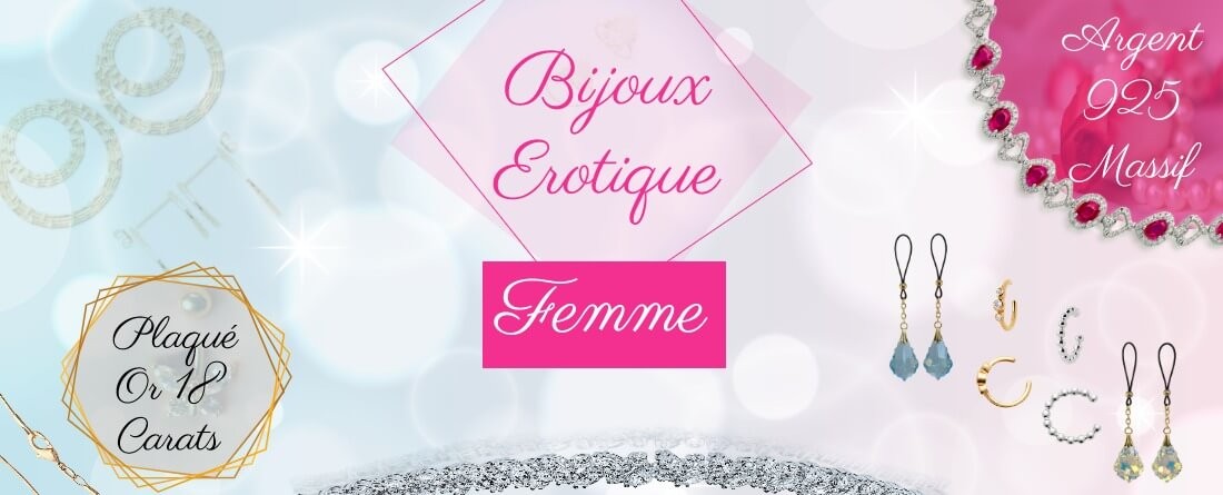 Bijoux érotique pour Femme en plaqué or 18 carats et argent et argent massif